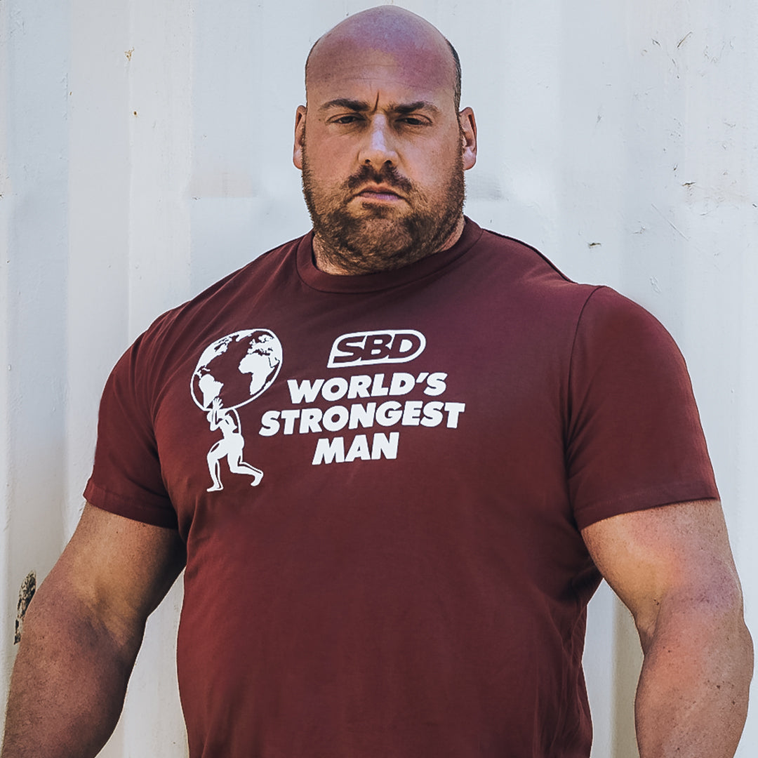SBD World's Strongest Man T-Shirt 2021 ziegelrot